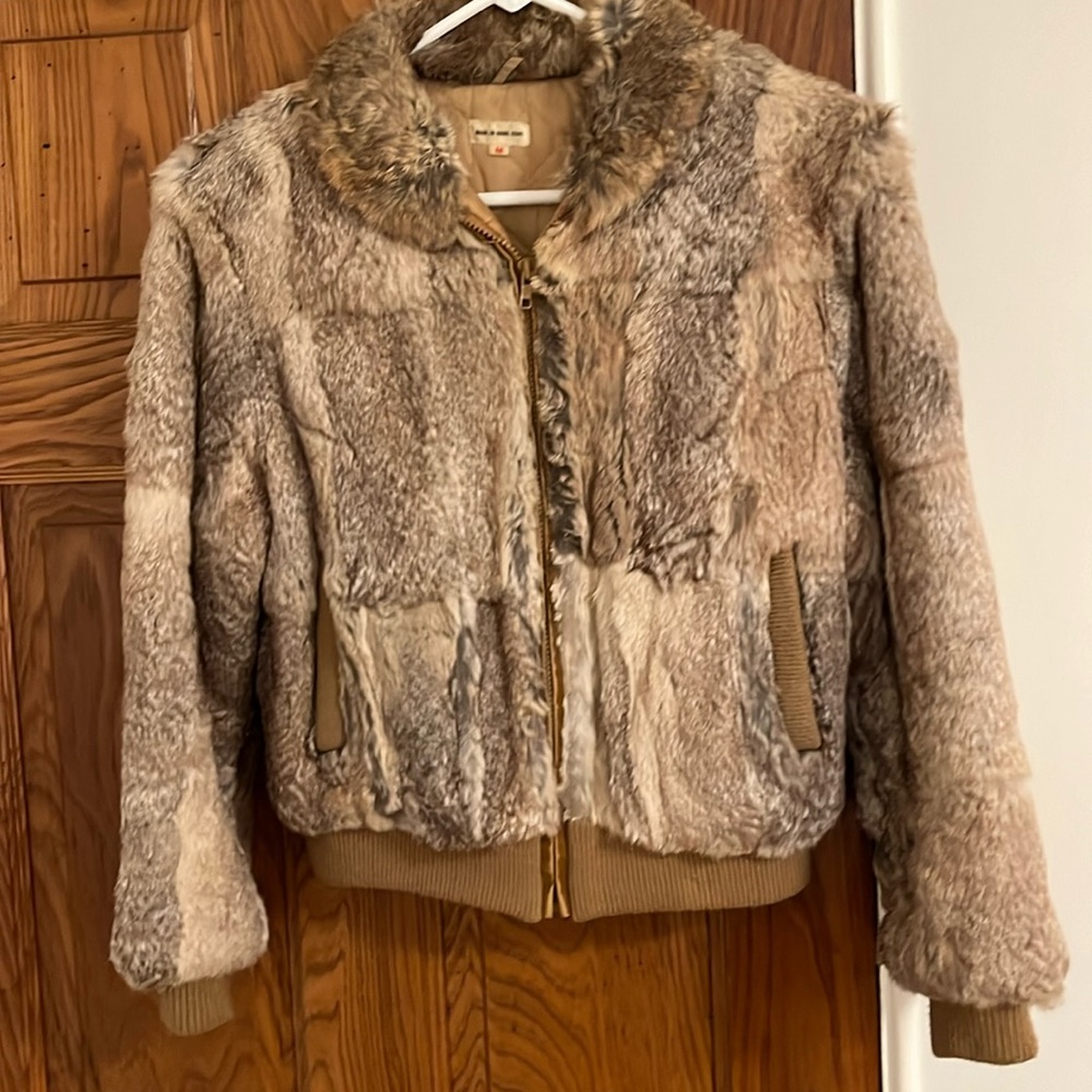 Short vintage fur jacket